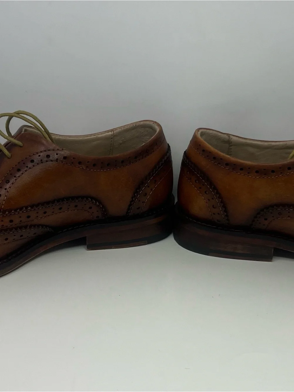 Lethata Handcrafted Leather Wingtip Oxford Mens Dress Shoes US 9.5-10 UK 9